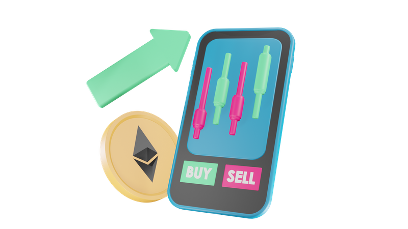 Ethereum Trading 3D Icon
