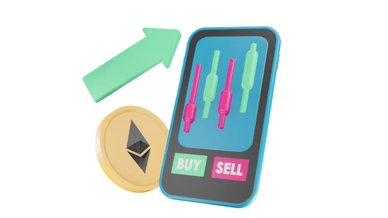 Ethereum Trading 3D Icon