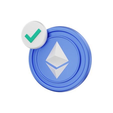 Ethereum Transaction Successful  3D Illustration