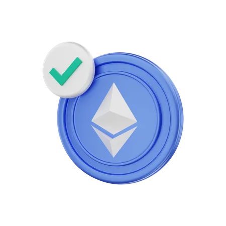 Ethereum Transaction Successful  3D Illustration