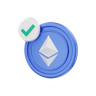 3d ethereum transaction successful logo