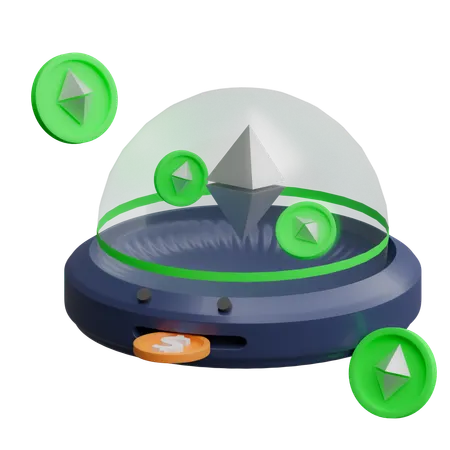 Ätherisches UFO  3D Icon