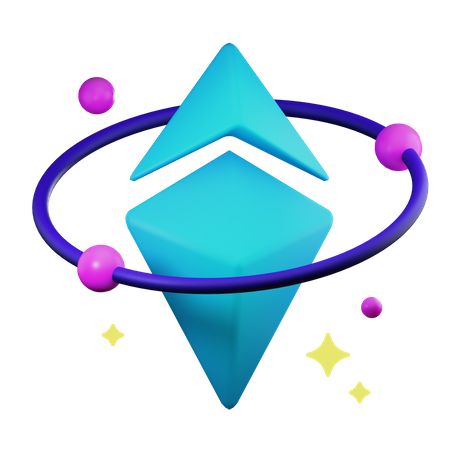 Univers Ethereum  3D Illustration