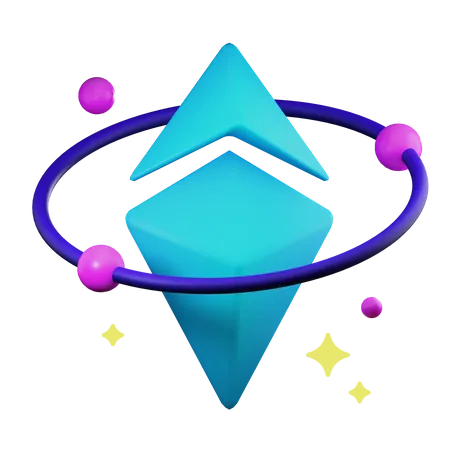 Univers Ethereum  3D Illustration