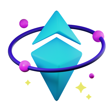 Ethereum Universe  3D Illustration