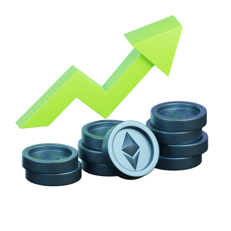 Ethereum Up  3D Icon