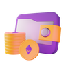 ethereum wallet balance 3d logo