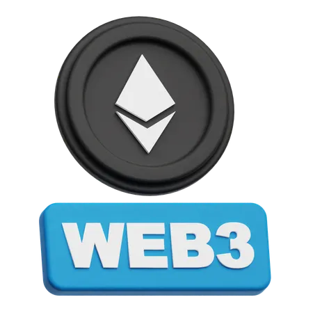 Ethereum Web 3  3D Icon