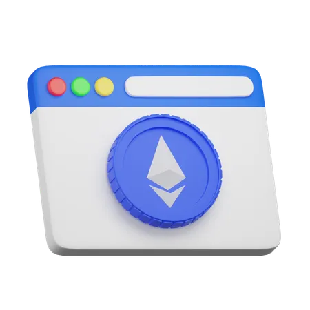 Ethereum Website  3D Icon