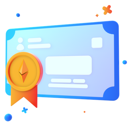 Ethereum-Zertifikat  3D Icon