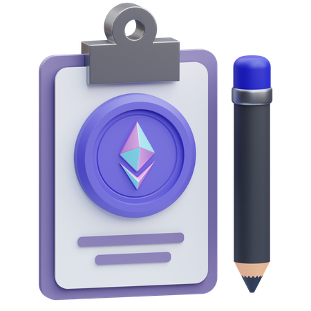 Ethereum-Zwischenablage  3D Icon