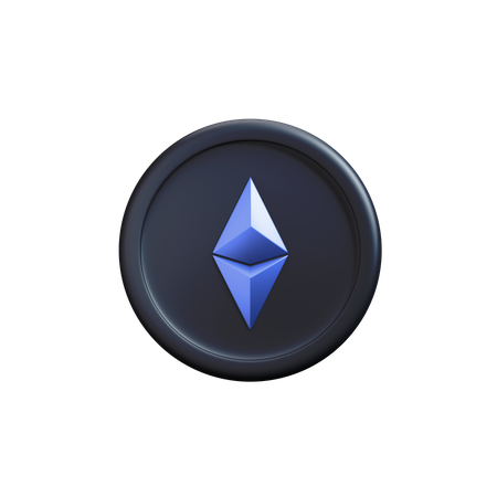 Etherieum crypto coin  3D Icon