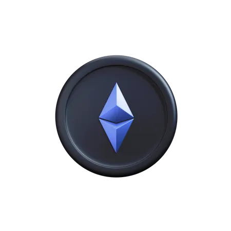 Etherieum crypto coin  3D Icon