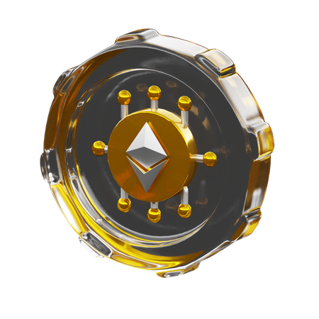 Etherium Coin 3D Icon