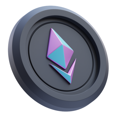 Criptomoneda eterium  3D Icon