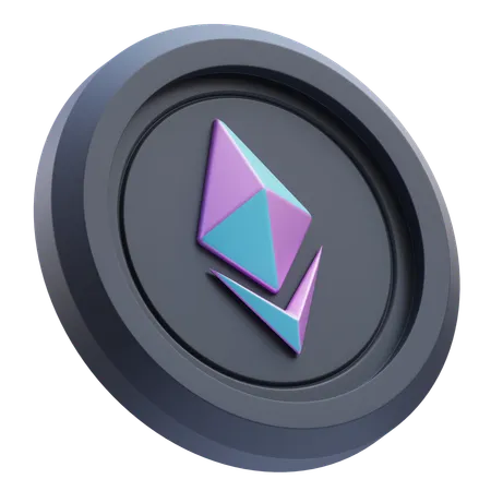 Criptomoneda eterium  3D Icon