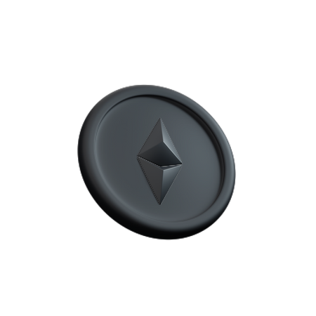 Etherium crypto coin  3D Icon