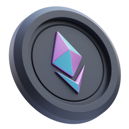 Etherium Cryptocurrency  3D Icon