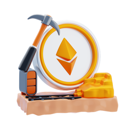 Etherium Mining  3D Icon