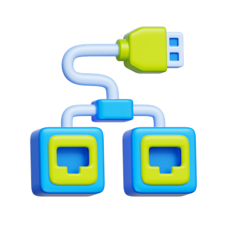 Ethernet  3D Icon