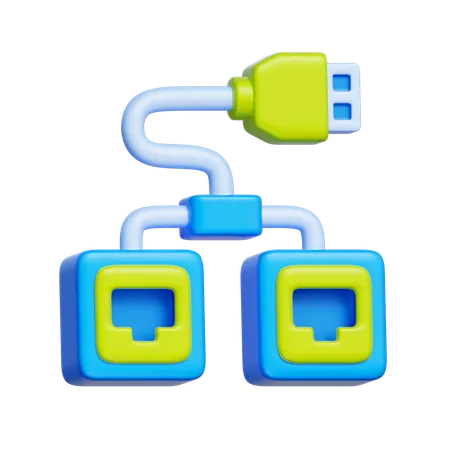 Ethernet  3D Icon