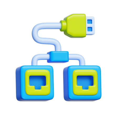 Ethernet  3D Icon