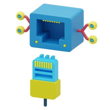 Ethernet Anschluss  3D Icon