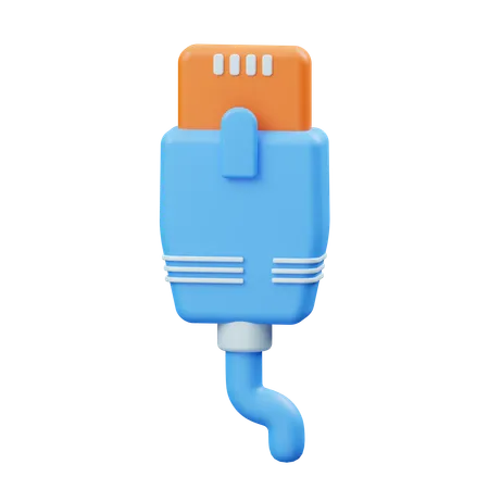 Ethernet Cable  3D Icon