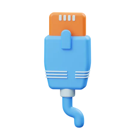 Ethernet Cable  3D Icon