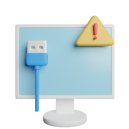 Ethernet Connection Error  3D Icon