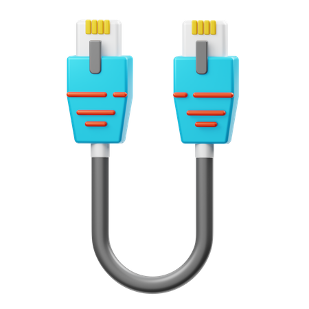 Ethernet Kabel  3D Illustration