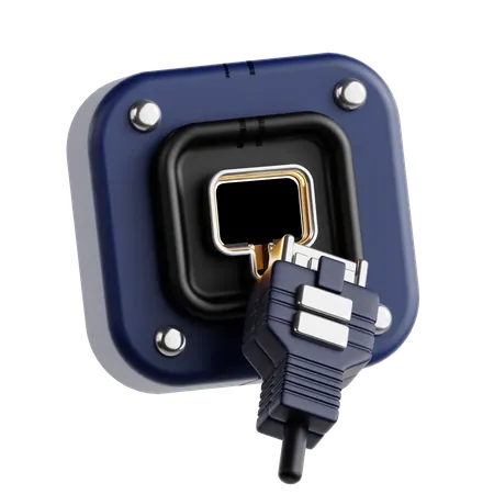 Ethernet Port  3D Icon