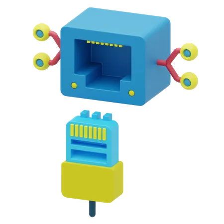 Ethernet Port  3D Icon