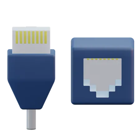 Ethernet Pot  3D Icon