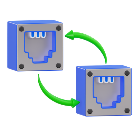 Ethernet-Freigabe  3D Icon