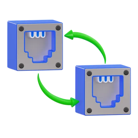 Ethernet-Freigabe  3D Icon
