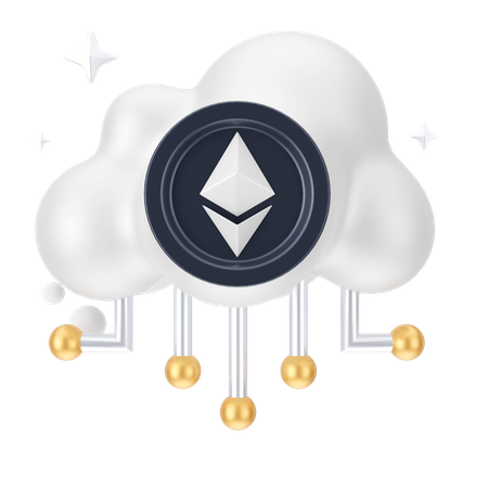 Etherum Cloud  3D Icon