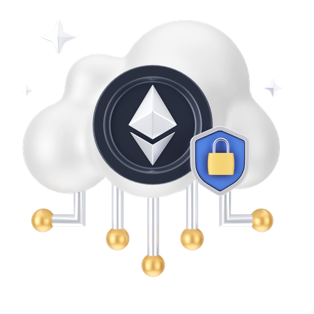 Etherum Cloud  3D Icon