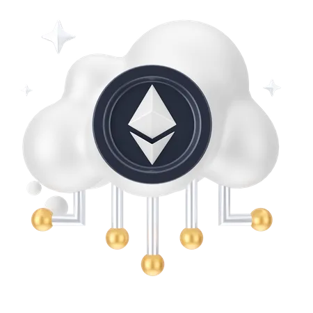 Etherum Cloud  3D Icon
