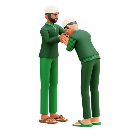 Ethik eines muslimischen Teenagers  3D Illustration