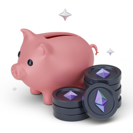 Investissement dans Ethereum  3D Icon