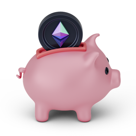 Investissement dans Ethereum  3D Icon