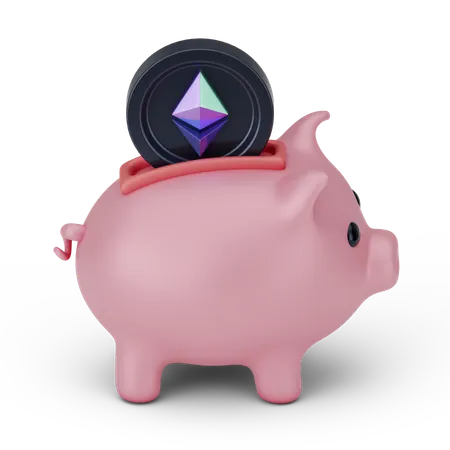 Investissement dans Ethereum  3D Icon