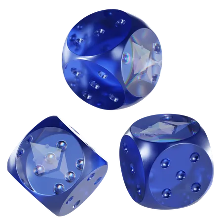 Ethw Glass Dice Crypto  3D Icon