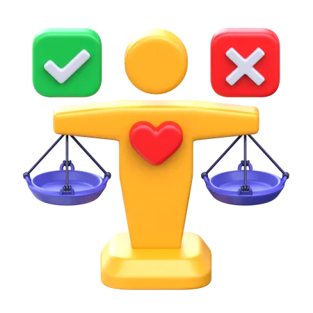 Ética e moralidade  3D Icon