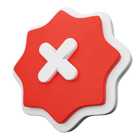 Etikett abbrechen  3D Icon