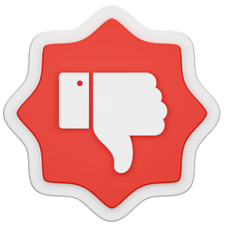 Etikett „Gefällt mir nicht“  3D Icon