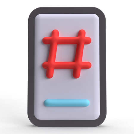 Hashtag  3D Icon