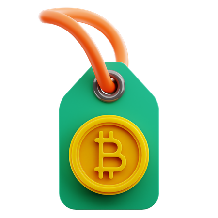 Etiqueta bitcoin  3D Icon