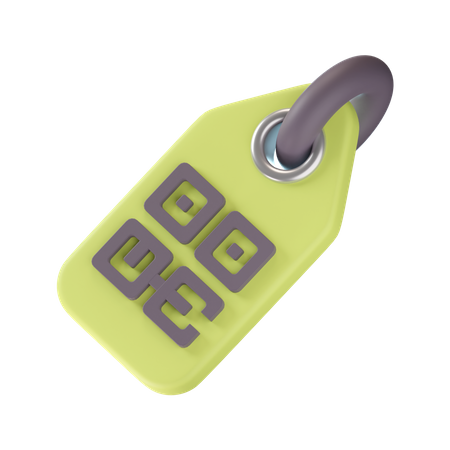 Etiqueta de código qr  3D Icon